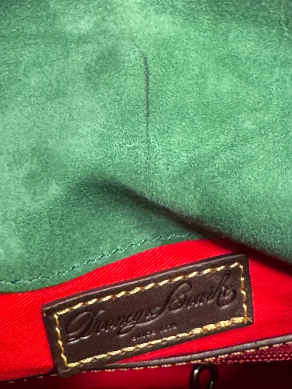 Dooney Florentine Toledo whipstitch hobo turquoise teal Shoulder bag tassels - Picture 13 of 16